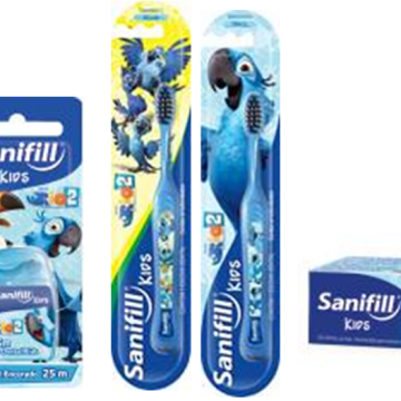 Sanifill lança linha de higiene bucal infantil com personagens do filme Rio 2